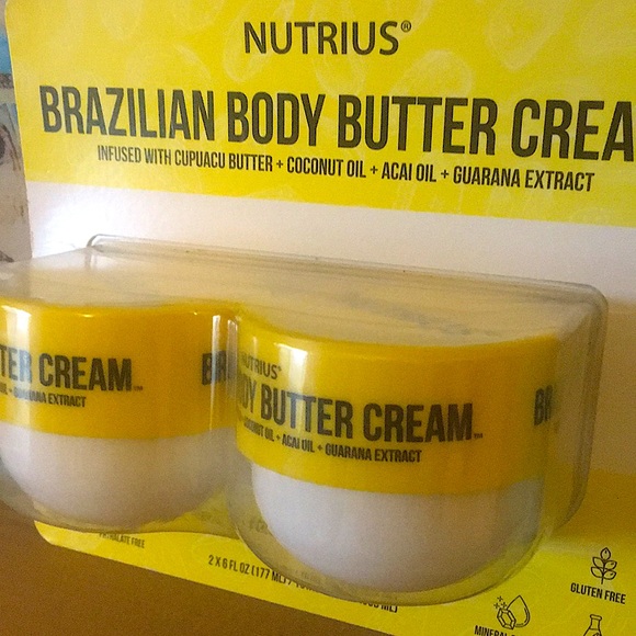 Nutrius Brazilian Body Butter Cream Pack of 2 Hand & Body Cream New NIP NWT - Picture 4 of 10